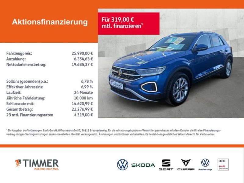 VW  T-Roc 1.5 TSI DSG STYLE +LED +ACC +VIRTUAL +NAVI, Ravennablau Metallic