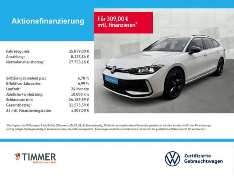 VW  Passat Variant R-Line 2.0 TDI DSG *PANO*BLACK ST, Oryxweiß Perlmutteffekt