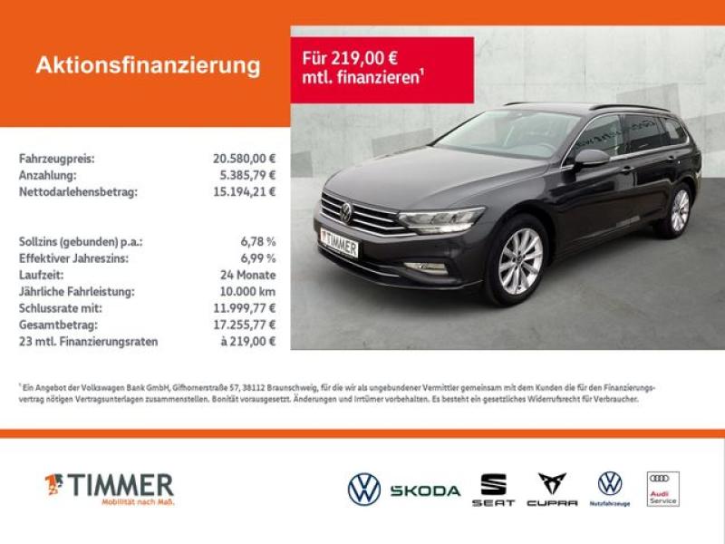 VW  Passat Variant 2.0 TDI DSG BUSINESS +AHK +360° +, Mangangrau Metallic