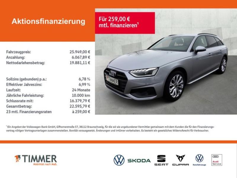 AUDI  A4 Avant 35 TDI S tronic ADVANCED +PANO +LED +AC, Florettsilber Metallic