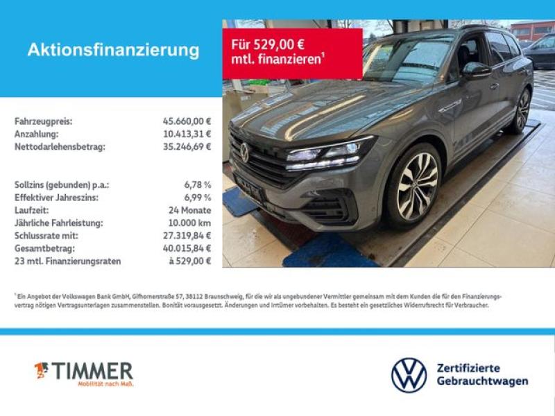 VW  Touareg 3.0 TDI V6 4M R-LINE BLACK +AHK +PANO +I, Siliziumgrau Metallic