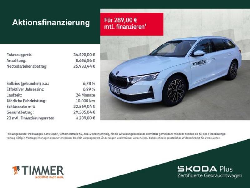 SKODA  Octavia Combi 2.0 TDI DSG TOUR *MATRIX*AHK*360*S, Moon-Weiß Perleffekt