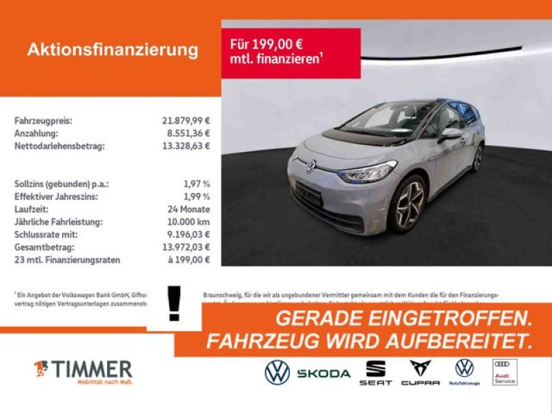 VW  ID.3 PRO 62 kWh +WÄPU +LED +ACC +CARPLAY +RKAM +, Mondsteingrau