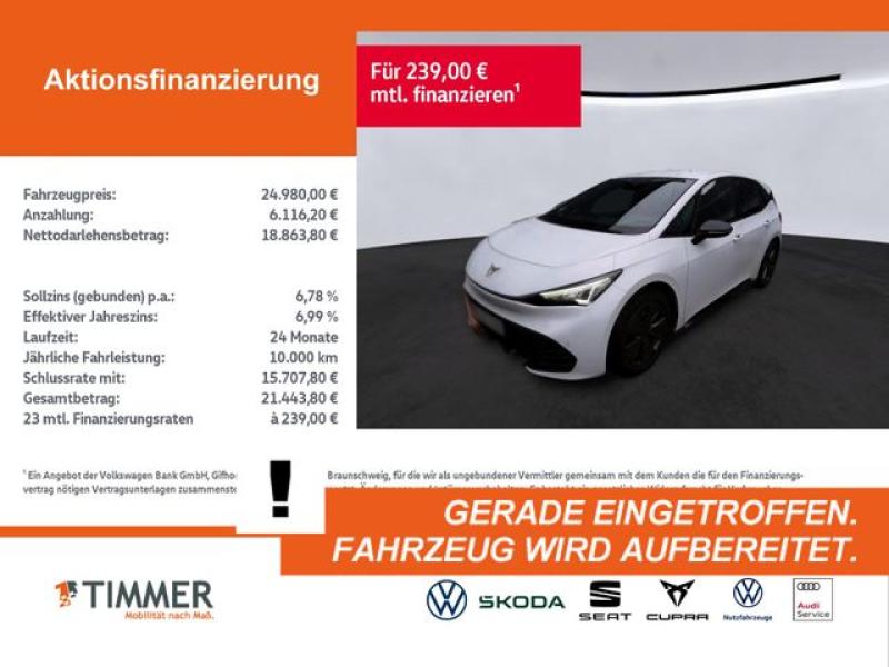 CUPRA  Born 62 kWh +WÄPU +LED +ACC +RKAM +NAVI +SHZ +18, Eisweiß