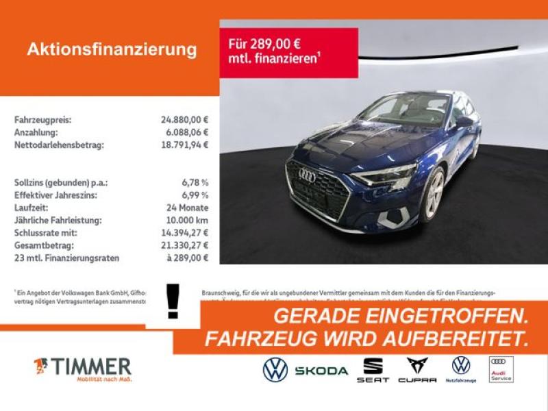 AUDI  A3 Sportback 35 TFSI S tronic ADVANCED +B&O +MAT, Navarrablau Metallic