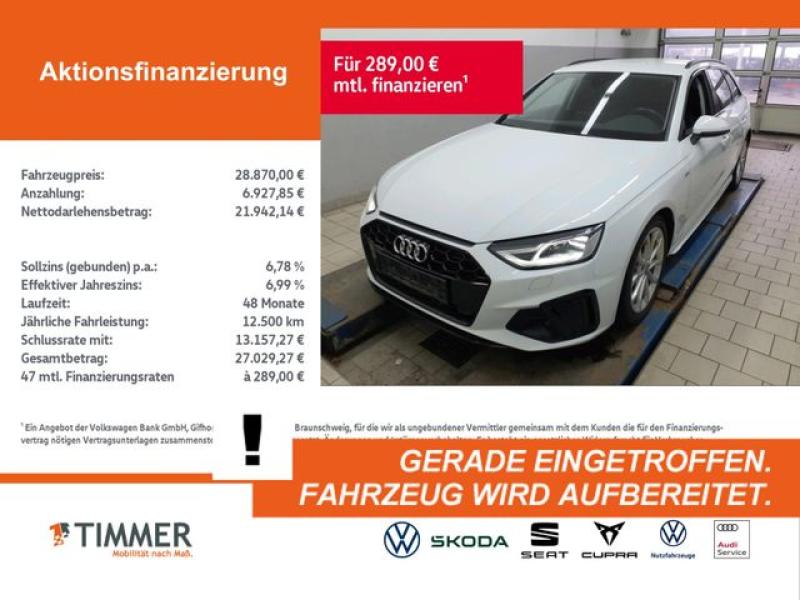 AUDI  A4 Avant 35 TDI S tronic S LINE BLACK +LED +ACC, Gletscherweiß Metallic