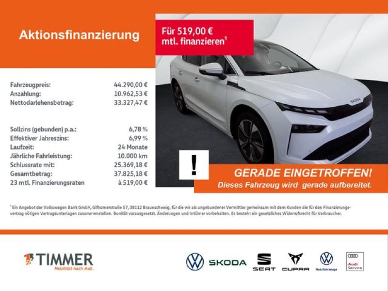 SKODA  Enyaq Coupé 85 LOFT +WÄPU +PANO +MATRIX +ACC +RK, Moon Weiß Perleffekt