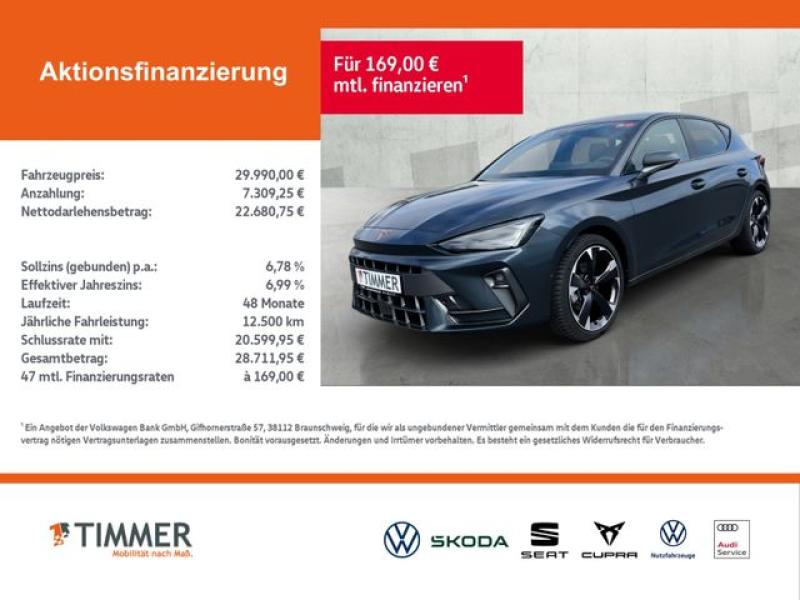 CUPRA  Leon 2.0 TDI DSG +LED +ACC +RKAM +NAVI +SHZ +18", Magnetic Grau Metallic