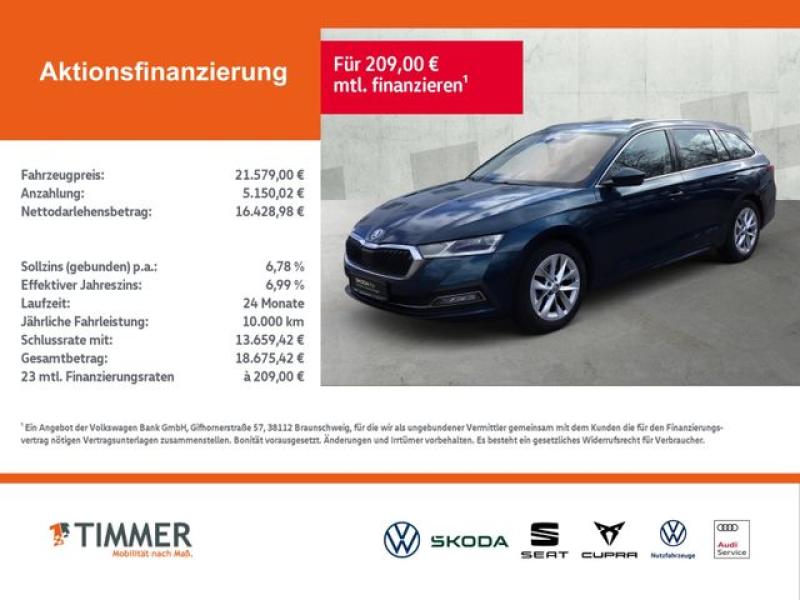 SKODA  Octavia Combi 1.5 eTSI DSG STYLE +MATRIX +ACC +H, Lava Blau Metallic