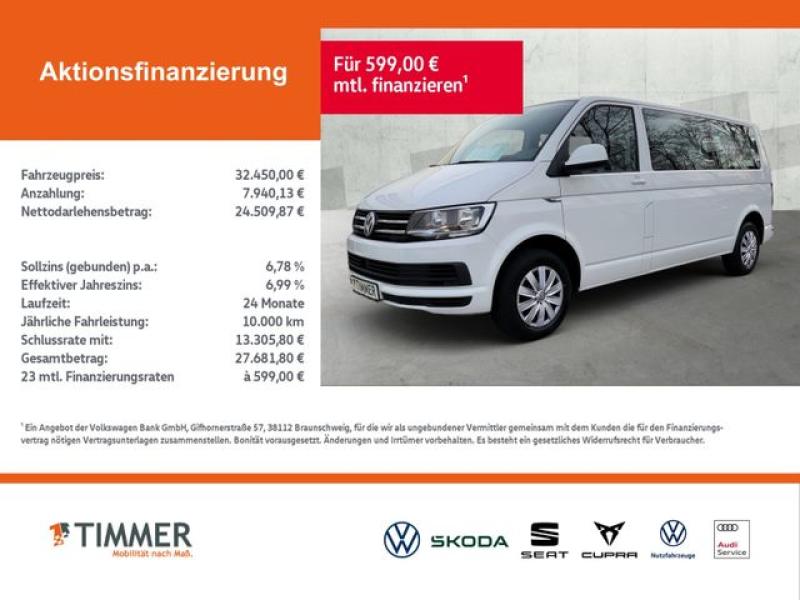 VW  T6 2.0 TDI Caravelle Comfortline *lang*AHK*NAVI*, Candy-Weiß