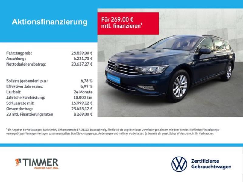 VW  Passat Variant 2.0 TDI DSG BUSINESS *LED *ACC *R, Aquamarinblau Metallic