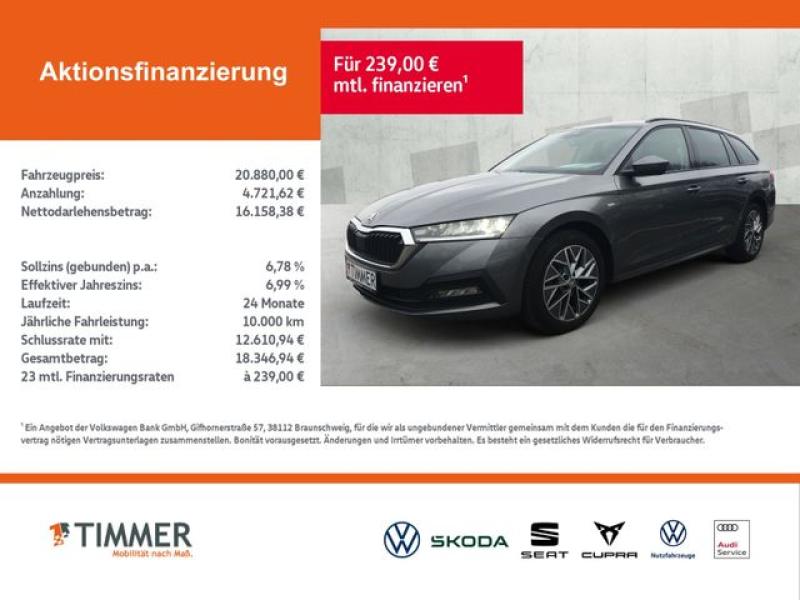 SKODA  Octavia Combi 2.0 TDI DSG TOUR +AHK +LED +APP-CO, Graphite Grau Metallic