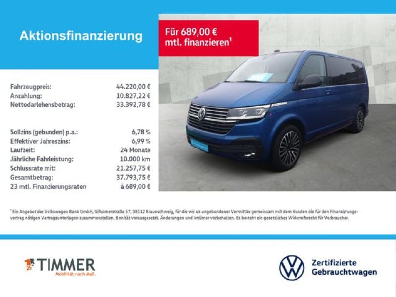 VW  T6.1 Multivan 2.0 TDI DSG EDITION +AHK +LED +ACC, Ravennablau Metallic