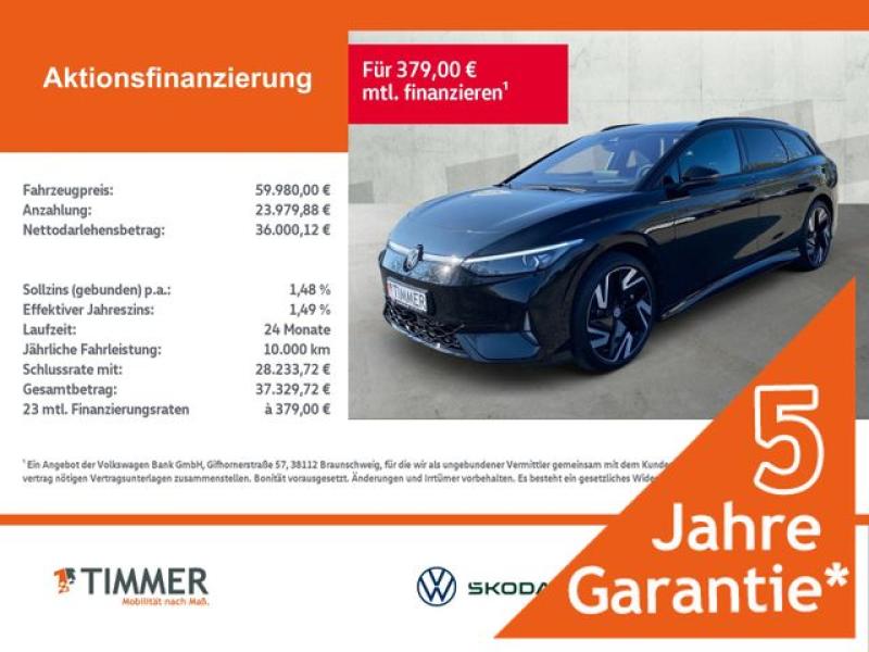 VW  ID.7 Tourer GTX 4M 91 kWh +AHK +WÄPU +H&K +PANO, Grenadillschwarz Metallic