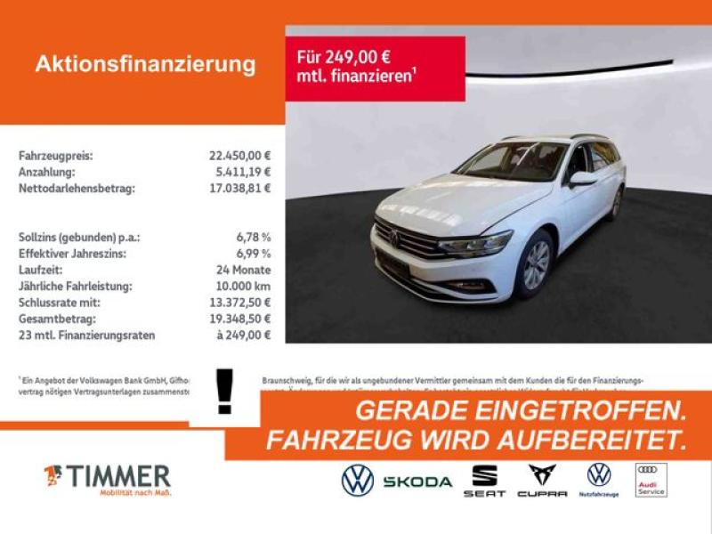 VW  Passat Variant 2.0 TDI DSG BUSINESS +AHK +LED +A, Gletscherweiß Metallic