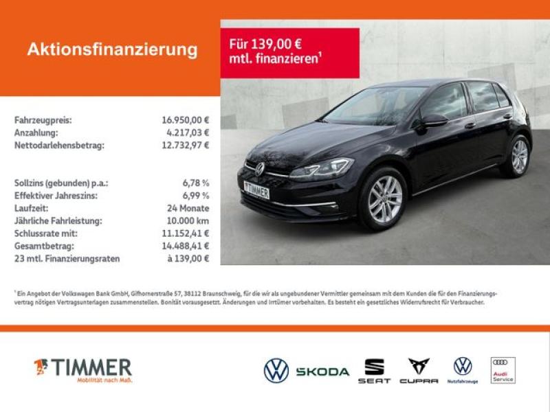 VW  Golf VII 1.6 TDI COMFORT +LED +ACC +NAVI +SHZ +A, Deep Black Perleffekt