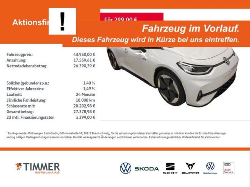 VW  ID.3 GTX PERF. 84 kWh +WÄPU +H&K +360° +DCC +IQ., Gletscherweiß Metallic