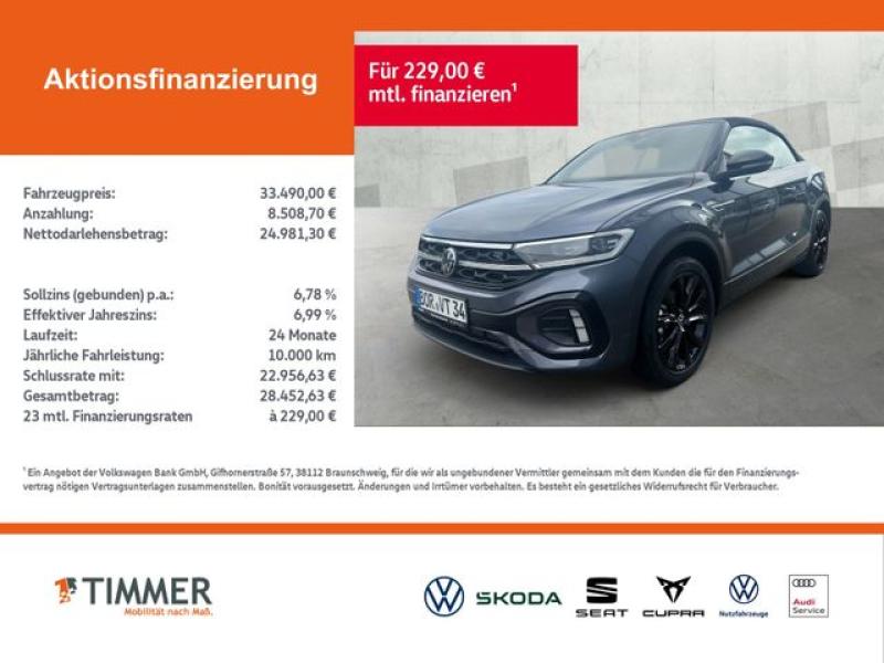 VW  T-Roc Cabriolet 1.5TSI *DSG* R-LINE* LED* NAVI*, Rauchgrau
