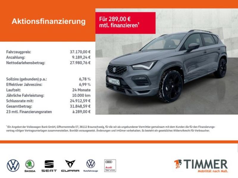 SEAT  Ateca FR Black Edition 1.5TSI 110kW (150 PS)*DSG, Graphite Grau Metallic