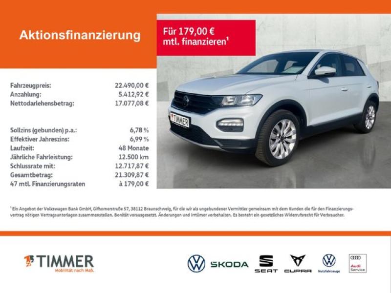 VW  T-Roc 1.5 TSI Sport 110KW (150PS) DSG*STDHZ*NAVI, Weiß