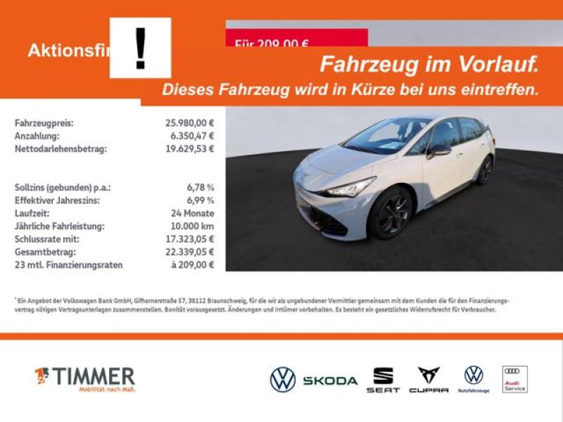 CUPRA  Born 62 kWh +LED +ACC +RKAM +NAVI +SHZ +18" +CAR, Vapor Grau