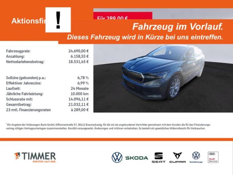 SKODA  Enyaq iV 60 LOFT +RKAM +CARPLAY +MATRIX +ACC +NA, Quarz Grau Metallic