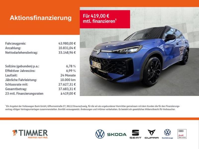 VW  T-ROC R-Line 1.5 l eTSI DSG "neues Modell"IQ-DRI, Celestial Blue Metallic Schwar