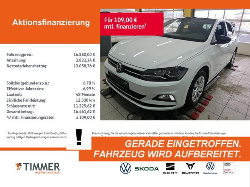 VW  Polo 1.0 TSI UNITED +SHZ +ACC +RKAM +VIRTUAL +NA, Pure White