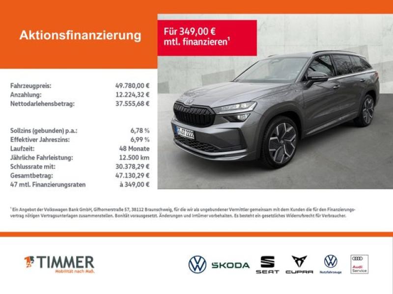 SKODA  Kodiaq 2.0 TDI DSG 4x4 SPORTLINE +AHK +PANO +DCC, Graphite Grau Metallic