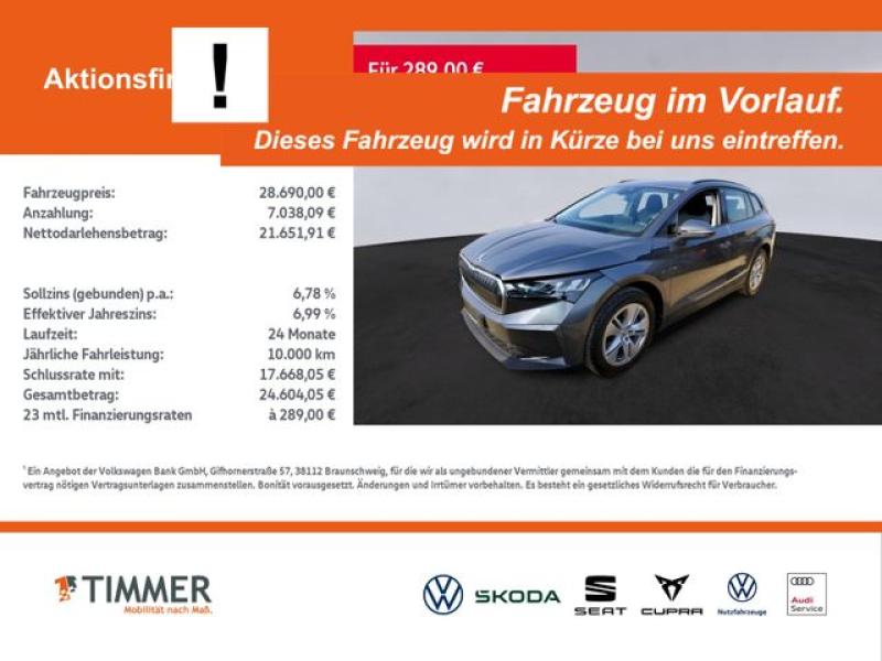 SKODA  Enyaq 60 LOFT +WÄPU +LED +RKAM +NAVI +19" +DAB +, Graphite Grau Metallic