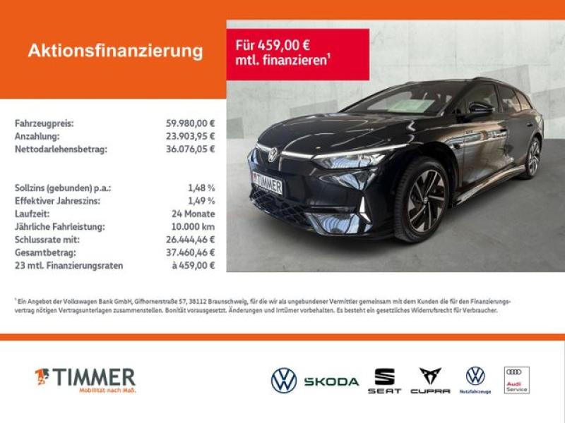 VW  ID.7 Tourer GTX 4M 91 kWh +AHK +WÄPU +H&K +PANO, Grenadillschwarz Metallic