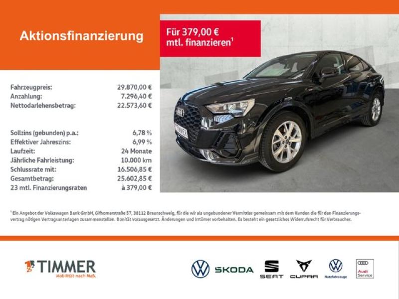 AUDI  Q3 Sportback 35 TFSI S tronic S LINE +LED +ACC +, Mythosschwarz Metallic