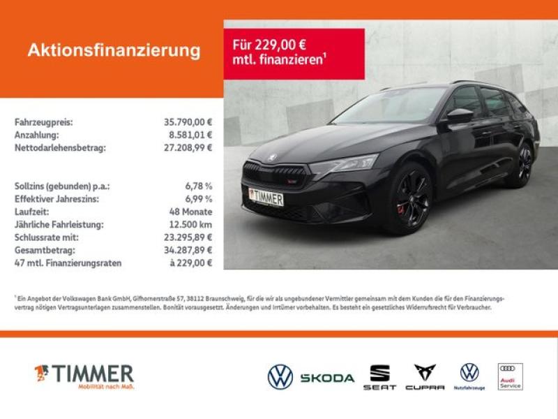 SKODA  Octavia Combi 2.0 TSI DSG RS +MATRIX +ACC +RKAM, Black Magic Perleffekt