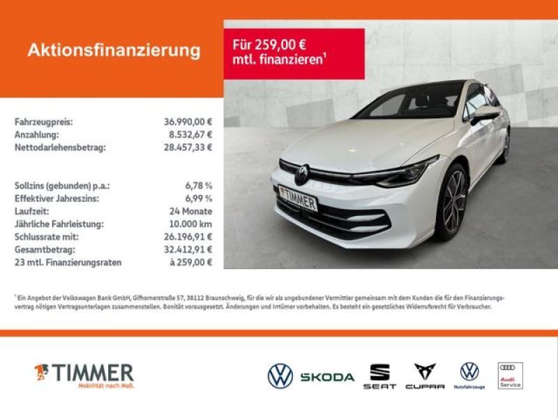 VW  Golf EDITION 50 1.5 eTSI DSG *AHK*LED*, Pure White Uni / Schwarz Uni (