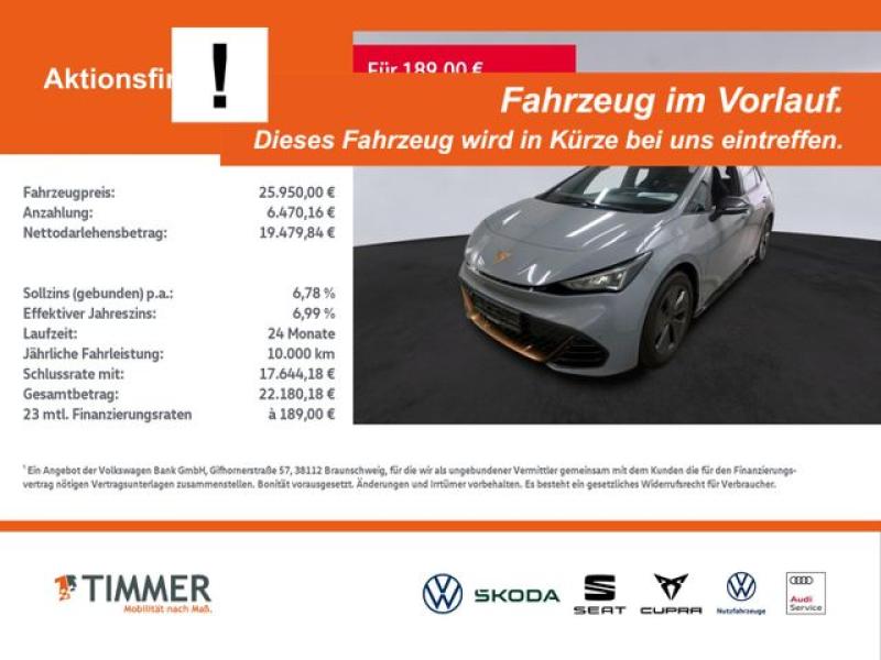 CUPRA  Born 62 kWh +LED +ACC +RKAM +NAVI +SHZ +18" +DAB, Vapor Grau