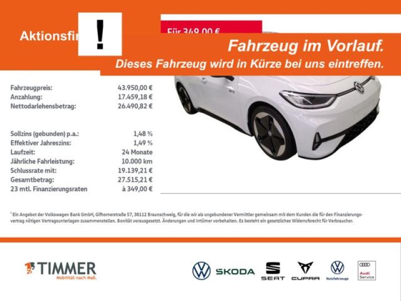 VW  ID.3 GTX 84 kWh +WÄPU +H&K +IQ.LIGHT +ACC +CARPL, Gletscherweiß Metallic