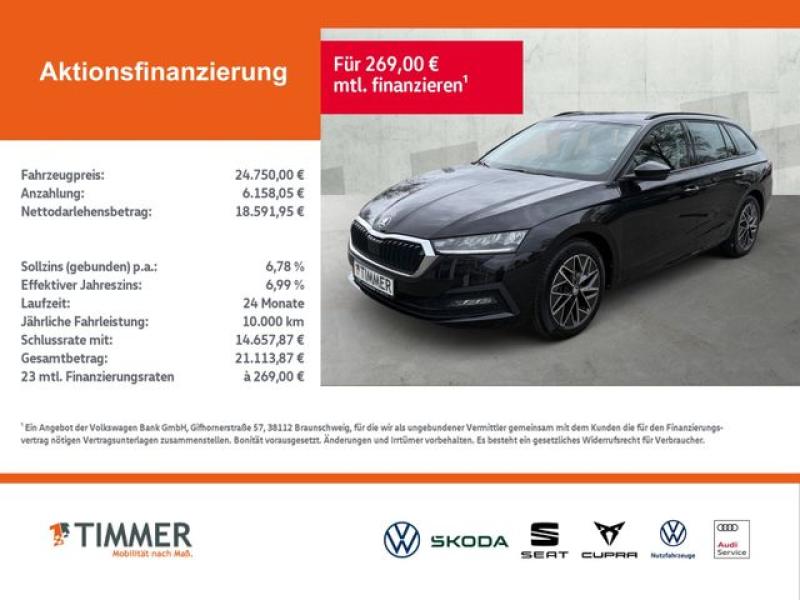 SKODA  Octavia Combi 1.5 eTSI DSG CLEVER +LED +RKAM +CA, Black Magic Perleffekt
