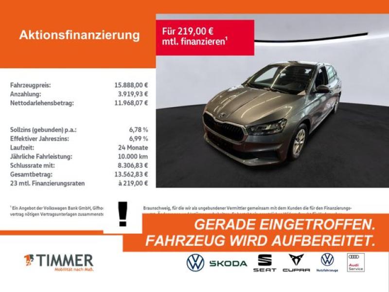 SKODA  Fabia 1.0 TSI ACTIVE +LED +CARPLAY +SHZ +ALU +DA, Graphite Grau Metallic