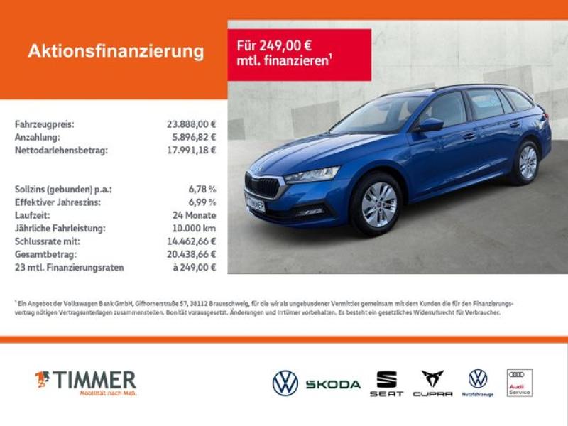 SKODA  Octavia Combi 2.0 TDI DSG AMBITION +LED +ACC +ST, Race-Blau Metallic