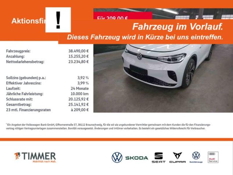 VW  ID.5 GTX 4M 82 kWh +360° +IQ.LIGHT +ACC +CARPLAY, Gletscherweiß Metallic