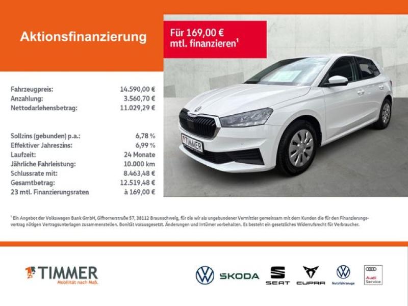 SKODA  Fabia 1.0 TSI +LED +NAVI +SHZ +DAB +PDC +CARPLAY, Candy Weiß