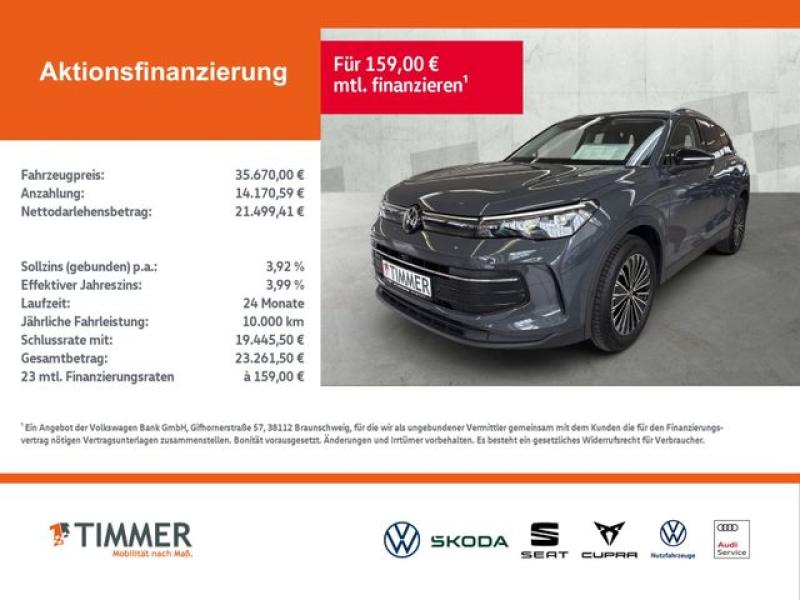 VW  Tiguan 2.0 TDI DSG GOAL +AHK +360° +LED +ACC +VI, Delfingrau Metallic