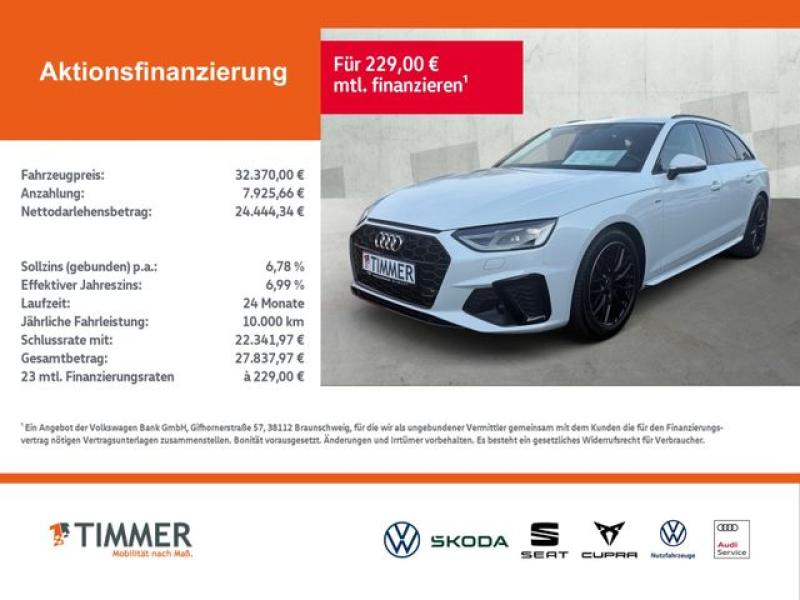 AUDI  A4 Avant 35 TDI S tronic S LINE +LED +ACC +RKAM, Gletscherweiß Metallic
