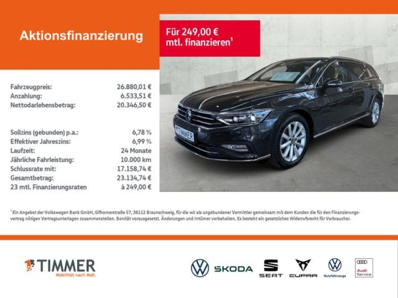 VW  Passat Variant 2.0 TDI DSG ELEGANCE +AHK +IQ.LIG, Mangangrau Metallic