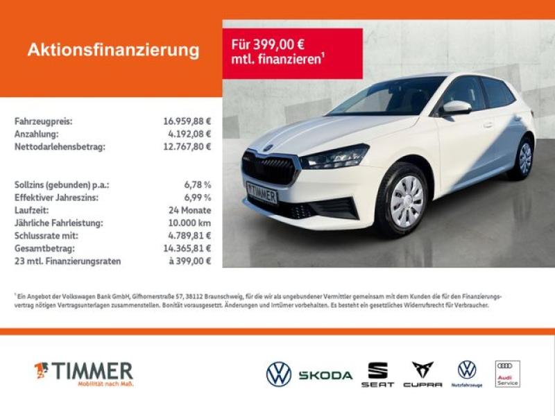 SKODA  Fabia Active 1.0 MPI*PDC*LED*DAB*SPURH*, Candy-Weiß