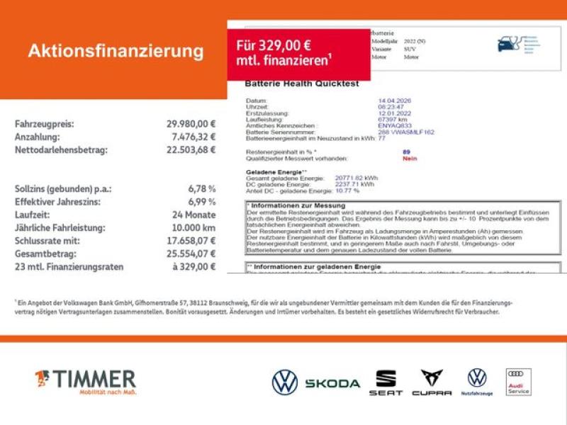 SKODA  Enyaq iV 80 SPORTLINE +360° +MATRIX +ACC +HuD +N, Moon Weiß Perleffekt
