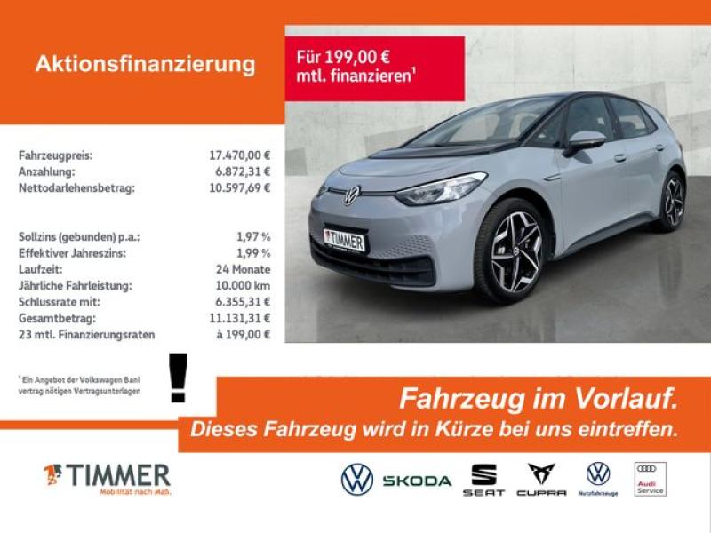 VW  ID.3 PURE PERF. 55 kWh +LED +CARPLAY +NAVI +19", Mondsteingrau
