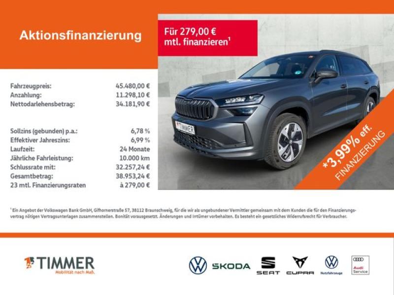 SKODA  Kodiaq 2.0 TDI DSG 4x4 SELECTION +AHK +MATRIX +A, Graphite Grau Metallic