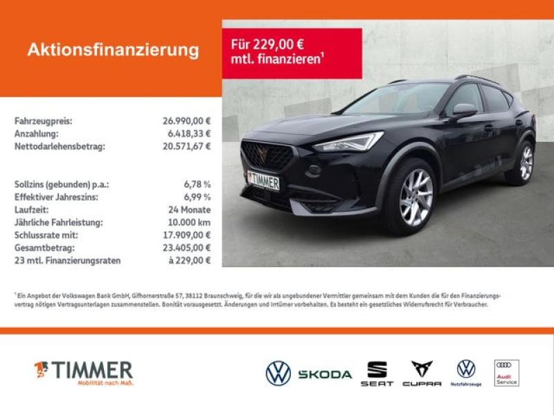 CUPRA  Formentor 2.0 TDI DSG 4DRIVE +AHK +LED +ACC +NAV, Midnight Schwarz Metallic