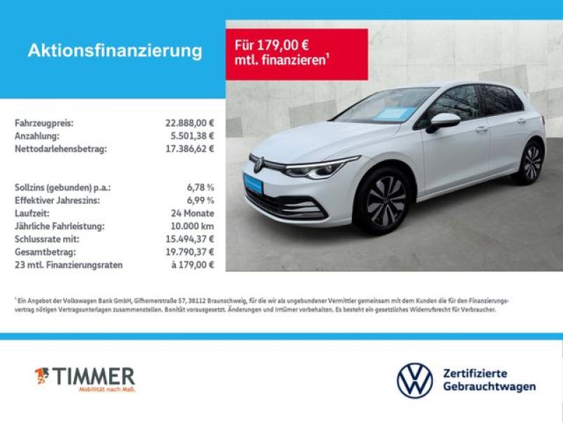 VW  Golf VIII 2.0 TDI Move DSG *NAVI*LED-PLUS*KAMERA, Pure White